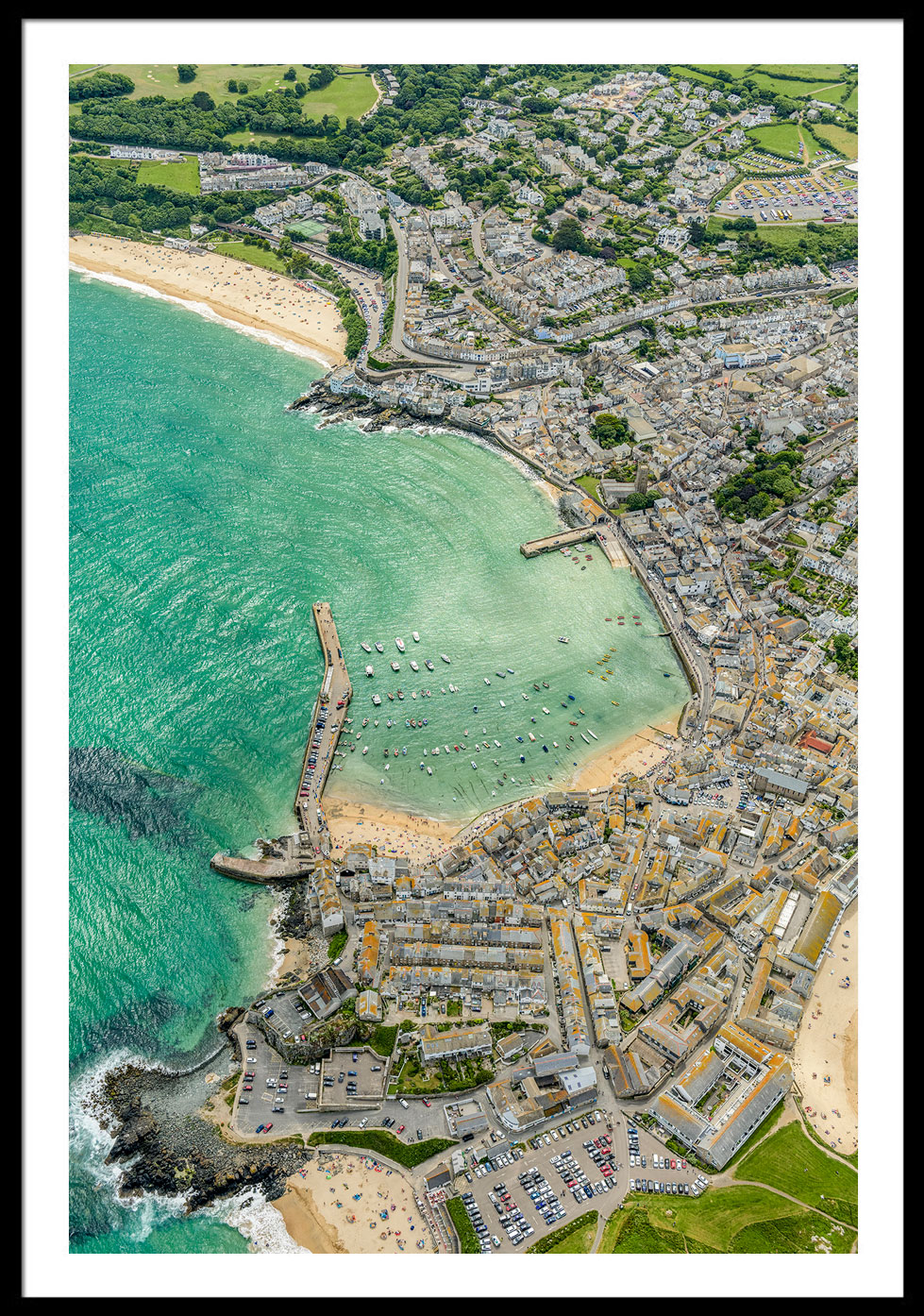Idyllic Autumn day on Pedn Vounder Beach at low tide.